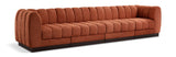 Quinn 133" Chenille Fabric Upholstered 4pc. Modular Sofa