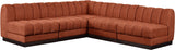 Quinn 98" Chenille Fabric Upholstered 5pc. Modular Sectional