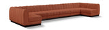 Quinn 197" Chenille Fabric Upholstered 8pc. Modular Sectional