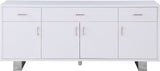 Excel Contemporary Sideboard Buffet with Spacious Drawers, Elegant Gold Accents, and Durable Design