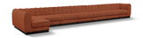 Quinn 229" Chenille Fabric Upholstered 8pc. Modular Sectional