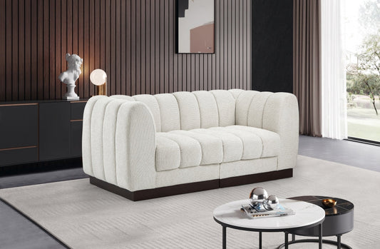 Quinn 69" Chenille Fabric Upholstered 2pc. Modular Loveseat