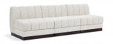 Quinn 96" Chenille Fabric Upholstered 3pc. Armless Modular Sofa