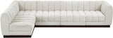 Quinn 133" Chenille Fabric Upholstered 5pc. Modular Sectional