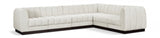Quinn 133" Chenille Fabric Upholstered 6pc. Modular Sectional