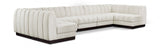 Quinn 165" Chenille Fabric Upholstered 7pc. Modular Sectional