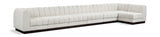 Quinn 197" Chenille Fabric Upholstered 7pc. Modular Sectional