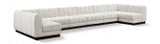 Quinn 197" Chenille Fabric Upholstered 8pc. Modular Sectional