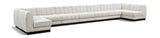Quinn 229" Chenille Fabric Upholstered 9pc. Modular Sectional