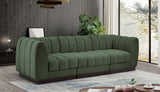 Quinn 101" Chenille Fabric Upholstered 3pc. Modular Sofa