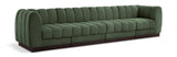 Quinn 133" Chenille Fabric Upholstered 4pc. Modular Sofa