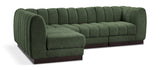 Quinn 101" Chenille Fabric Upholstered 4pc. Modular Sectional