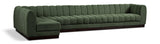 Quinn 165" Chenille Fabric Upholstered 6pc. Modular Sectional