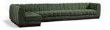 Quinn 165" Chenille Fabric Upholstered 6pc. Modular Sectional