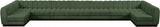 Quinn 229" Chenille Fabric Upholstered 9pc. Modular Sectional