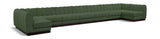 Quinn 229" Chenille Fabric Upholstered 9pc. Modular Sectional