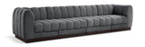 Quinn 133" Chenille Fabric Upholstered 4pc. Modular Sofa