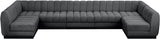 Quinn 165" Chenille Fabric Upholstered 7pc. Modular Sectional