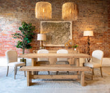 Flagstaff 85" Dining Table in Natural Distressed Oak