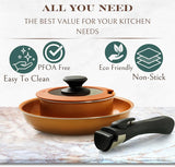 Moss & Stone 7-Piece Copper Camping Cookware Set