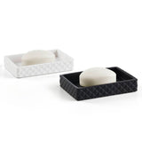 Diamond-Embossed Resin Bathroom Accessories Set, Onyx