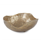 Round Bowl Uneven Rough Gold Finish -LG