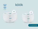 Kook Ceramic Nesting Bowls Set of 4, Ivory