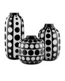 Cicero Large Black & White Vase