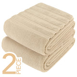 American Soft Linen 35x70 Inch Jumbo Bath Sheet Set of 2 – Extra Large 100% Cotton Turkish Bath Towels
