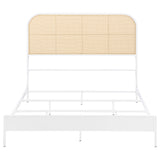 Amherst Radio Weave Rattan Metal Full Bed White