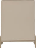 Kaya Contemporary Chest - Stylish Oak Veneer Design with Vegan Leather Handles and Solid Wood Legs