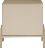 Kaya Contemporary Night Stand with Elegant Oak Veneer Finish and Stylish Vegan Leather Handles