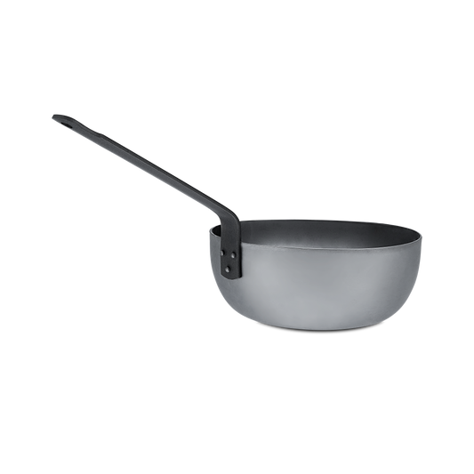 Mauviel M'STEEL Black Carbon Steel Chef Pan With Iron Handle