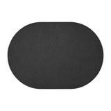 Loft Felt Black Placemat - Oval 13.3x16.5"- Set of 4