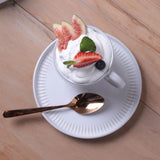 LINHAS STACKABLE Ø 7.78 oz. TEA CUP W/ SAUCER NEW WHITE