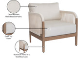 Maui Outdoor Patio Chair - Elegant Water-Resistant Design with Quick-Dry Foam for Ultimate Comfort