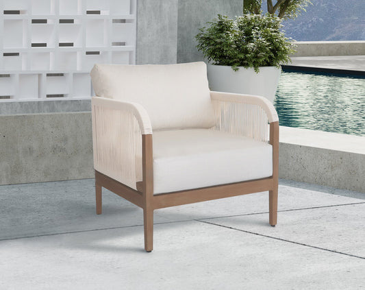 Maui Outdoor Patio Chair - Elegant Water-Resistant Design with Quick-Dry Foam for Ultimate Comfort