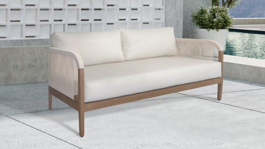 Maui Outdoor Patio Loveseat - Elegant Aluminum Frame with Quick-Dry Cushions for Ultimate Comfort