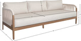 Maui Outdoor Patio Sofa - Elegant Aluminum Frame with Quick-Dry Cushions for Ultimate Comfort