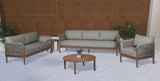 Maui Outdoor Patio Sofa - Elegant Aluminum Frame with Quick-Dry Cushions for Ultimate Comfort