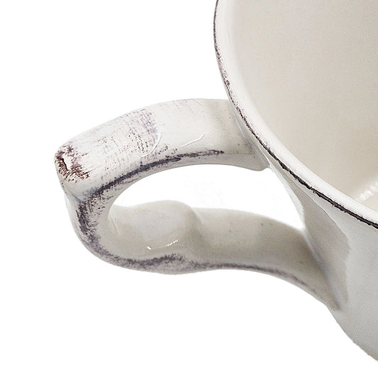 White Vintage-Style Tea Cup & Saucer Set