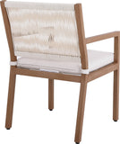 Maui Outdoor Patio Dining Arm Chair Set of 2 - Stylish Aluminum Frame with Quick-Dry Cushions