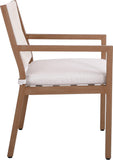 Maui Outdoor Patio Dining Arm Chair Set of 2 - Stylish Aluminum Frame with Quick-Dry Cushions