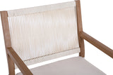 Maui Outdoor Patio Dining Arm Chair Set of 2 - Stylish Aluminum Frame with Quick-Dry Cushions