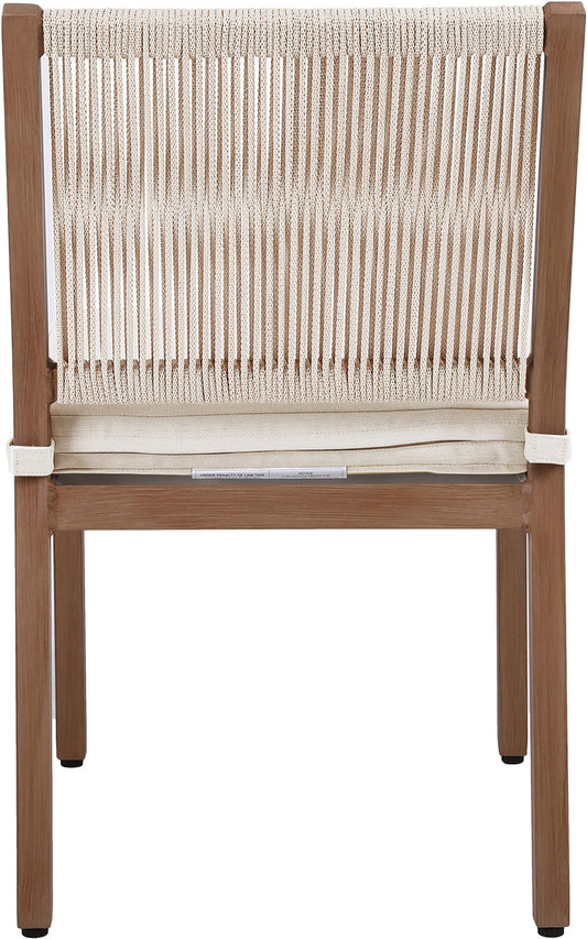Maui Outdoor Patio Dining Side Chair Set - Elegant Aluminum Frame with Quick-Dry Foam Cushions