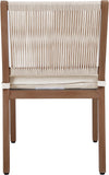 Maui Outdoor Patio Dining Side Chair Set - Elegant Aluminum Frame with Quick-Dry Foam Cushions