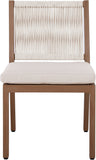 Maui Outdoor Patio Dining Side Chair Set - Elegant Aluminum Frame with Quick-Dry Foam Cushions