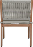 Maui Outdoor Patio Dining Arm Chair Set of 2 - Stylish Aluminum Frame with Quick-Dry Cushions