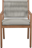 Maui Outdoor Patio Dining Arm Chair Set of 2 - Stylish Aluminum Frame with Quick-Dry Cushions