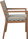 Maui Outdoor Patio Dining Arm Chair Set of 2 - Stylish Aluminum Frame with Quick-Dry Cushions
